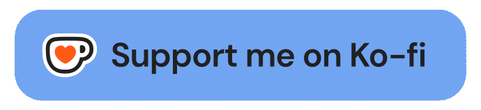 An animated gif of a blue button that says "Support Me on Ko-fi!"
