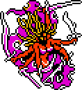 A marilith from the Famicon and NES release of Final Fantasy. She is depicted as a red-skinned demon with yellow hair, six arms each carrying swords, and a purple snake-like tail.