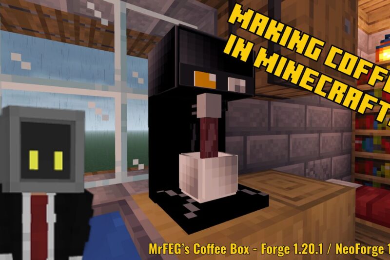 This Minecraft Mod Adds a Working Coffee Machine!